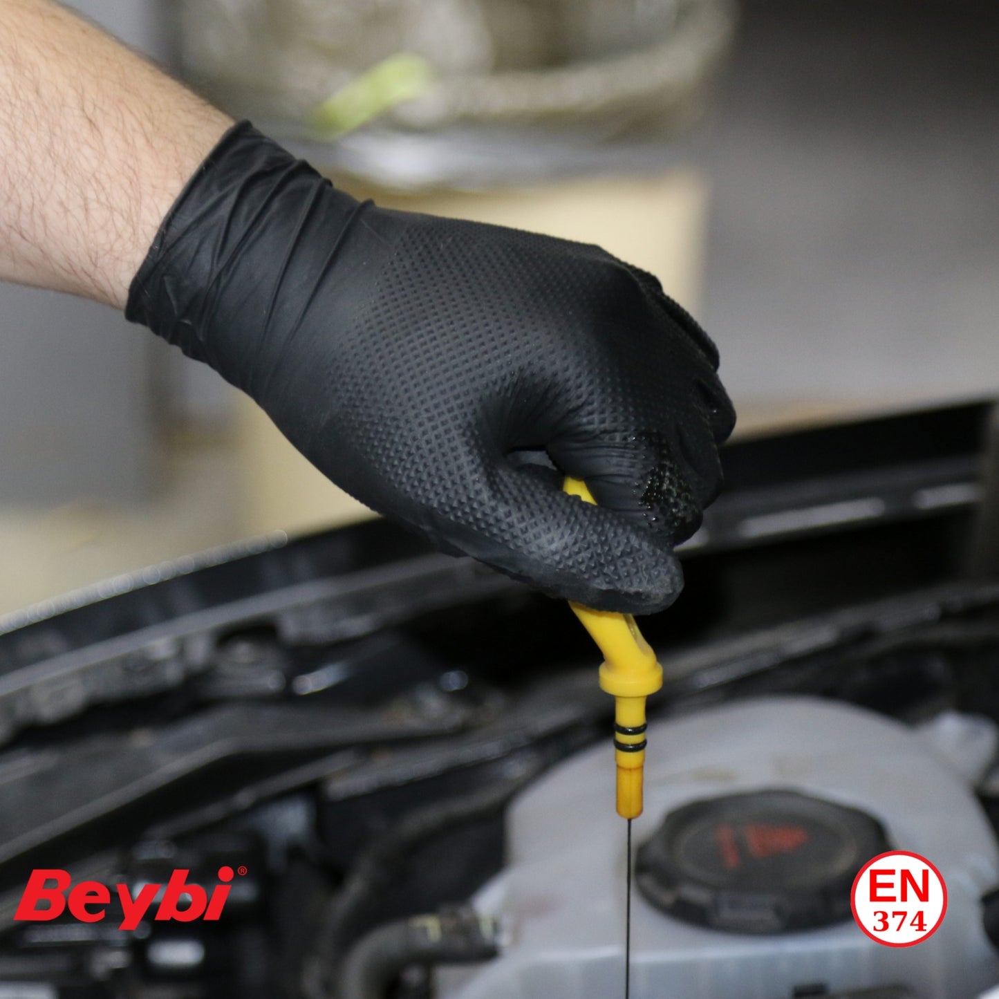 Beybi Diamond Nitrile Work Gloves – extra grip thanks to diamond-structured surface, robust &amp; durable