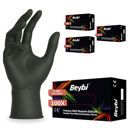 Beybi Nitrile 3.5 gr Disposable Gloves – Powder-free, non-slip &amp; latex-free