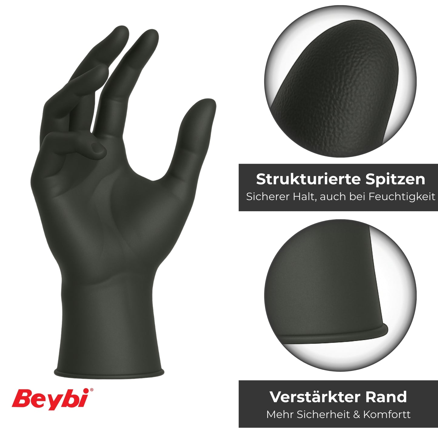 Beybi Nitrile 3.5 gr Disposable Gloves – Powder-free, non-slip &amp; latex-free