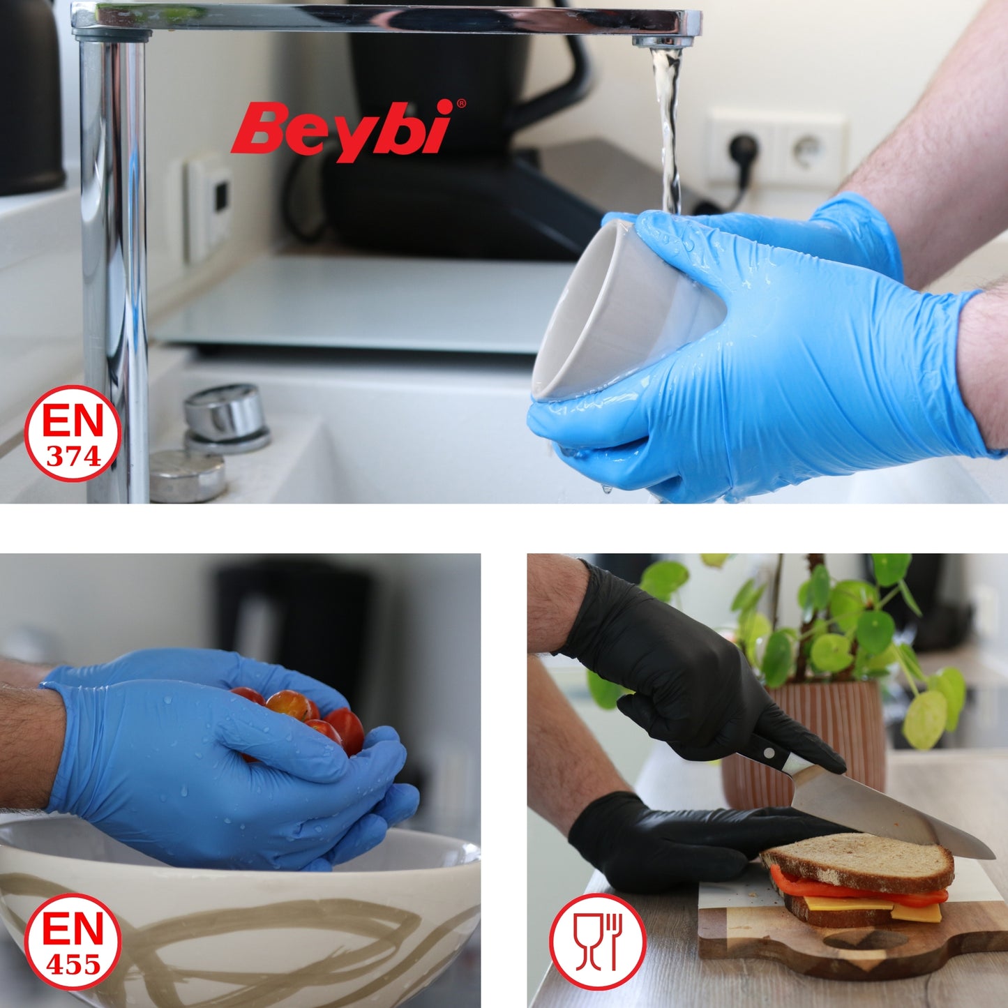 Beybi Strong-5 Nitrile Examination Gloves – powder-free, latex-free &amp; extra robust