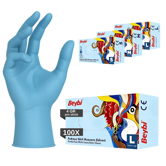 Beybi Nitrile 3.5 gr Disposable Gloves – Powder-free, non-slip &amp; latex-free