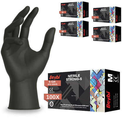 Beybi Strong-5 Nitrile Examination Gloves – powder-free, latex-free &amp; extra robust